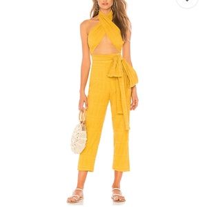 Tularosa Jamie Jumper Mustard Yellow Jumpsuit
